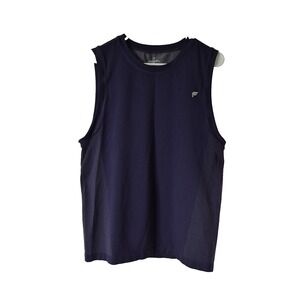 Fabletics Tank Top Mens Medium Navy Blue Sleeveless Athletic Gym Pullover